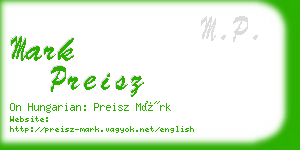 mark preisz business card